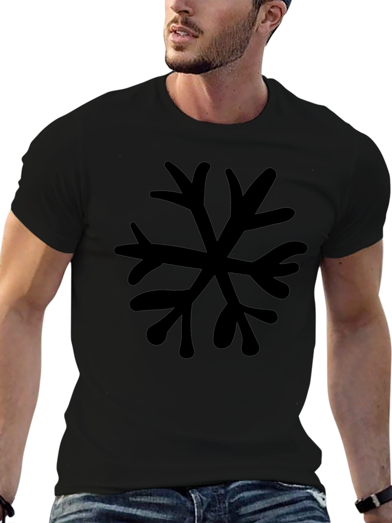 Snowflake Graphic Tee - Unisex Black T-Shirt