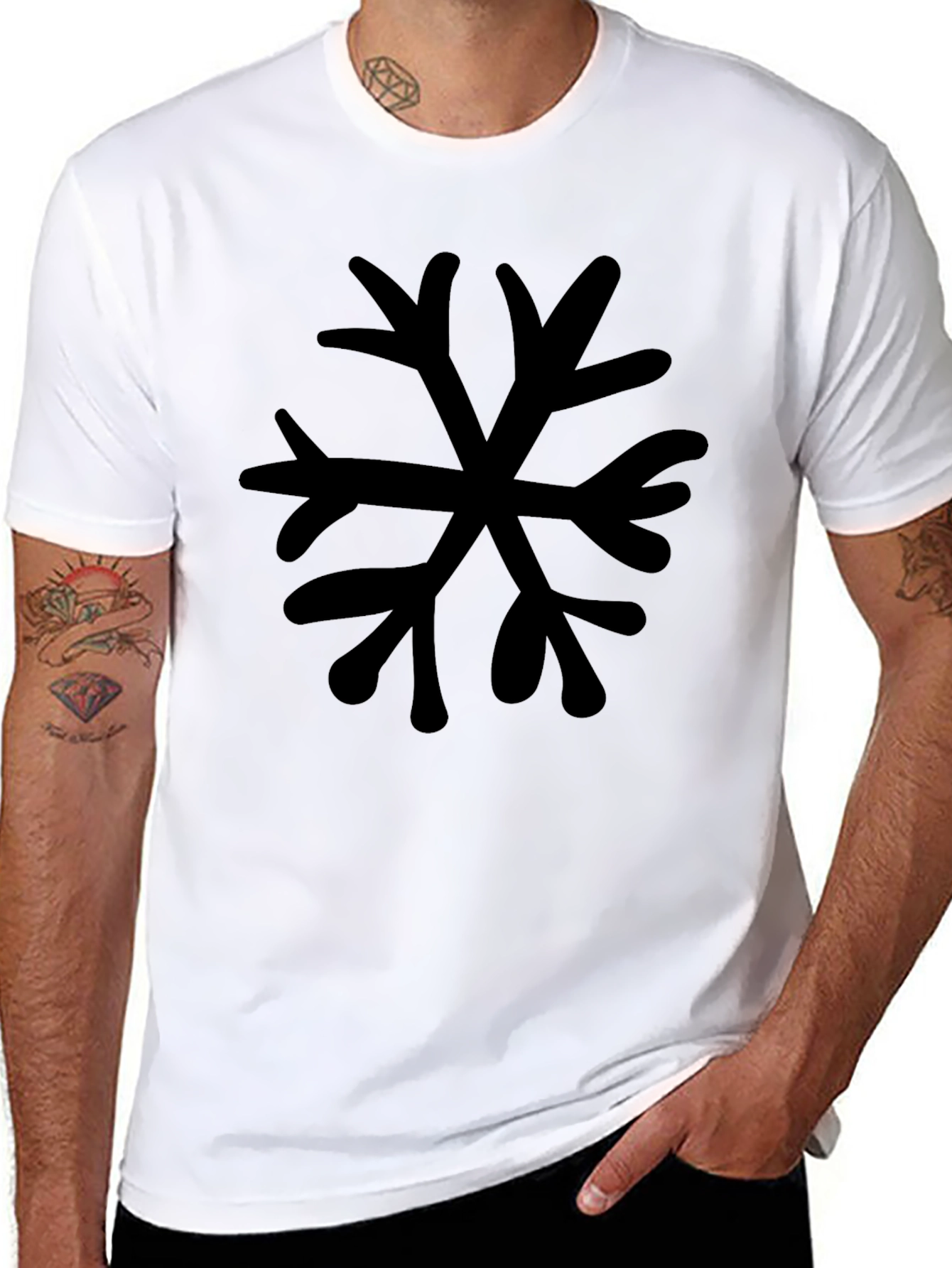 Snowflake Graphic Tee - Unisex Black T-Shirt