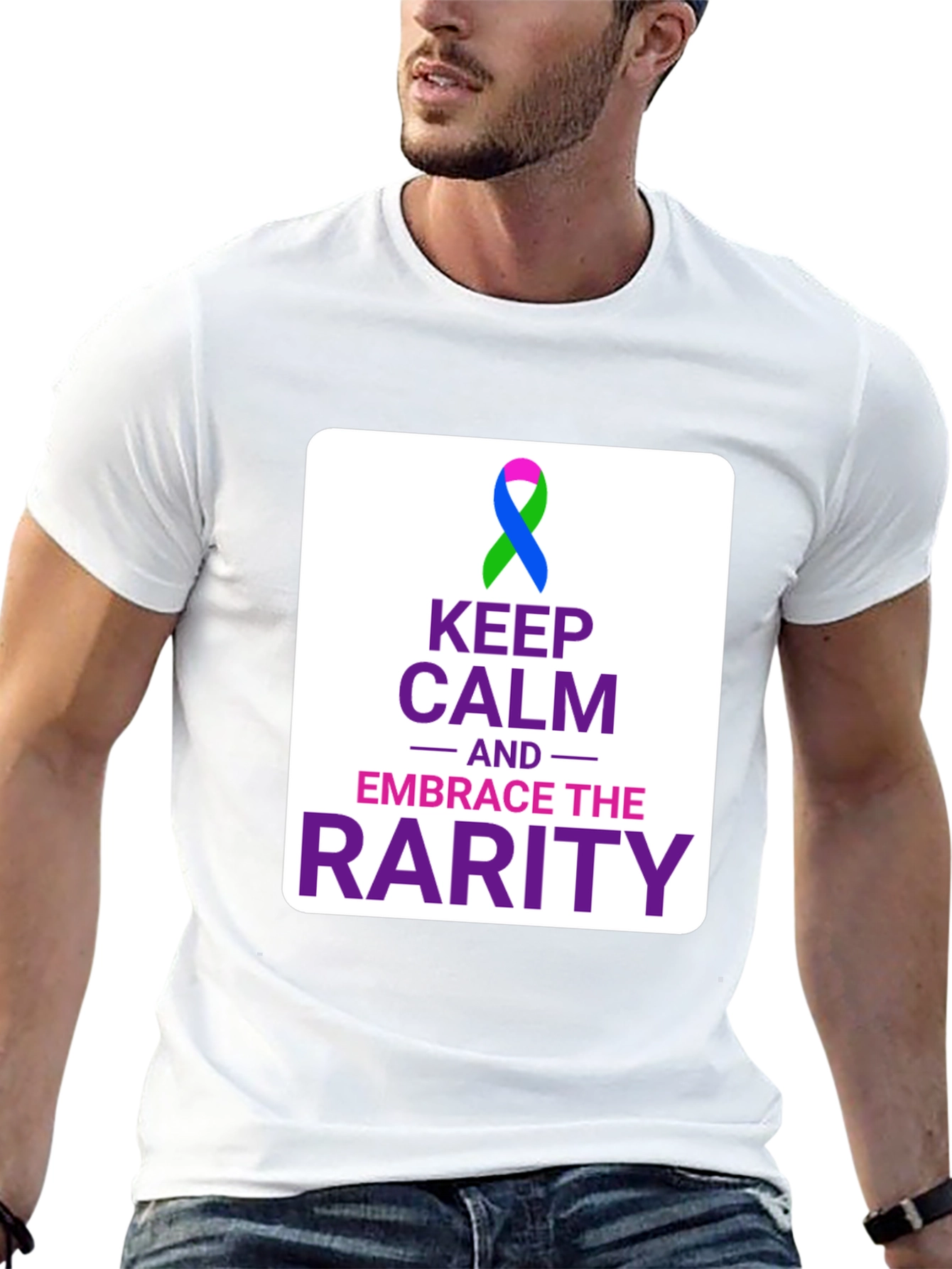 Keep Calm Embrace the Rarity Black Tee