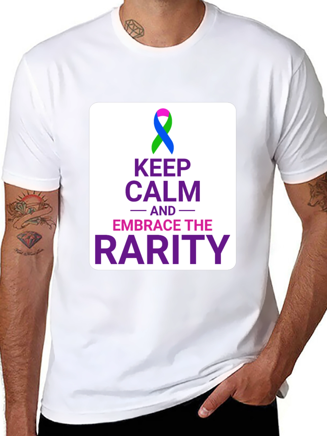 Keep Calm Embrace the Rarity Black Tee