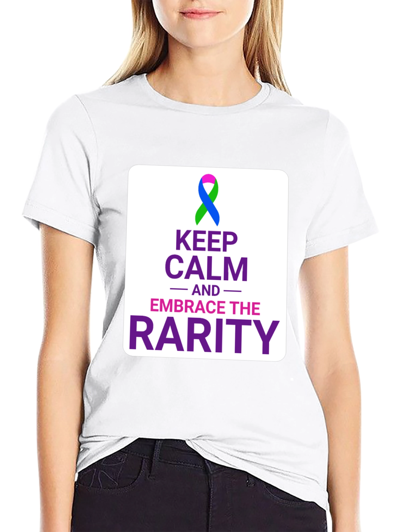 Keep Calm Embrace the Rarity Black Tee