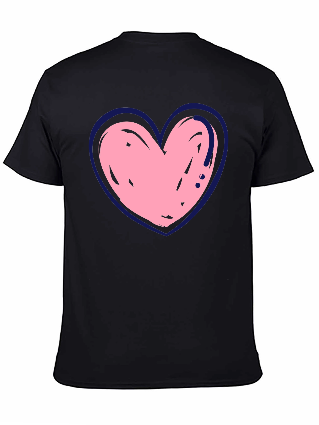 Heart Graphic Print Crew Neck T-Shirt