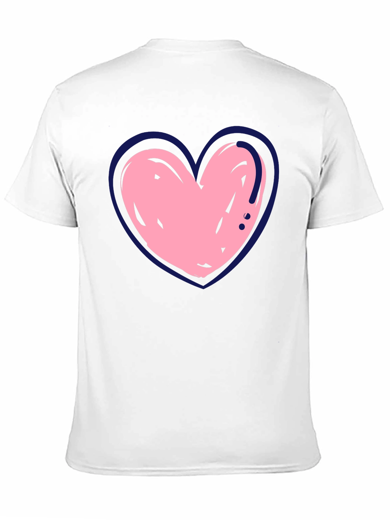 Heart Graphic Print Crew Neck T-Shirt