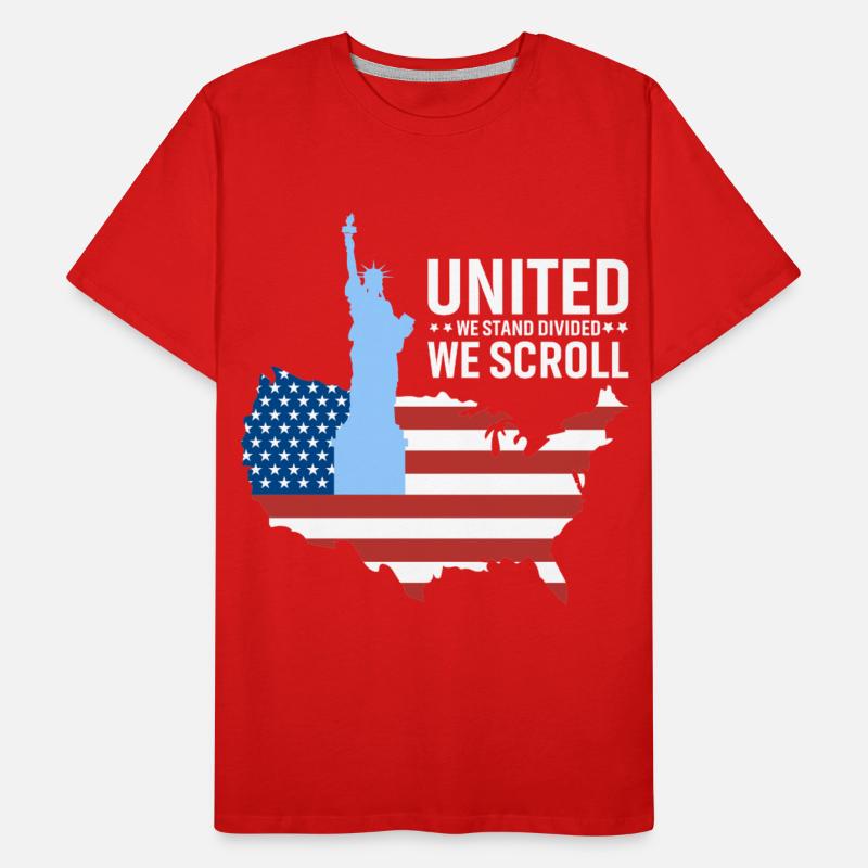 United We Stand Divided We Scroll Tshirt