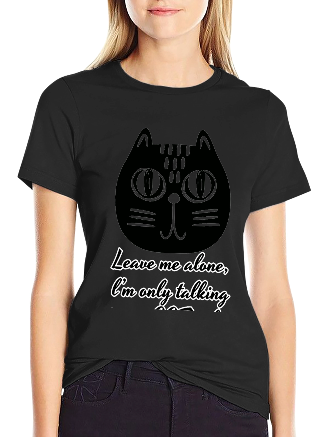 Funny Cat Graphic T-Shirt - Leave Me Alone