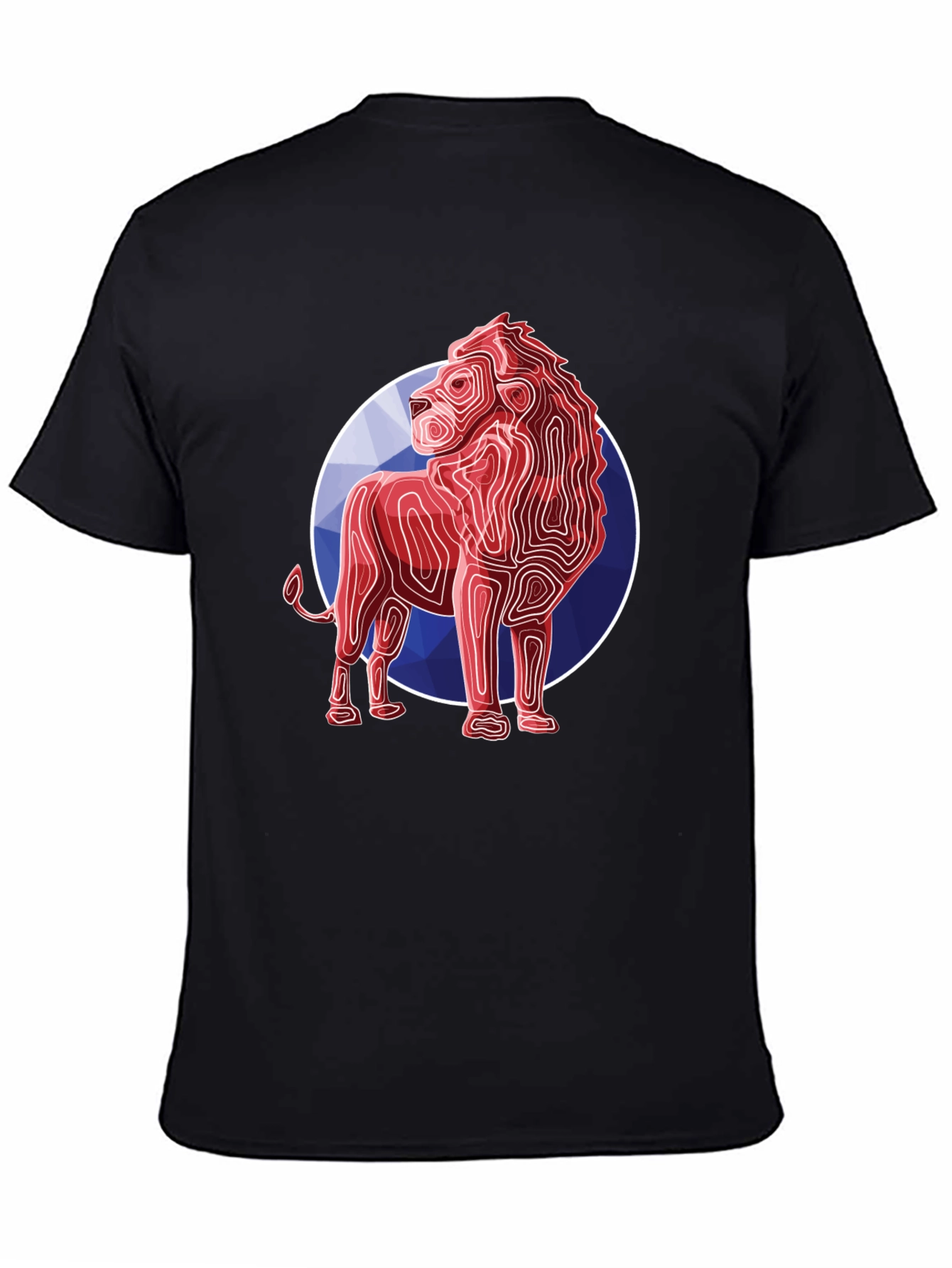 Geometric Lion Graphic Tee - Modern Style