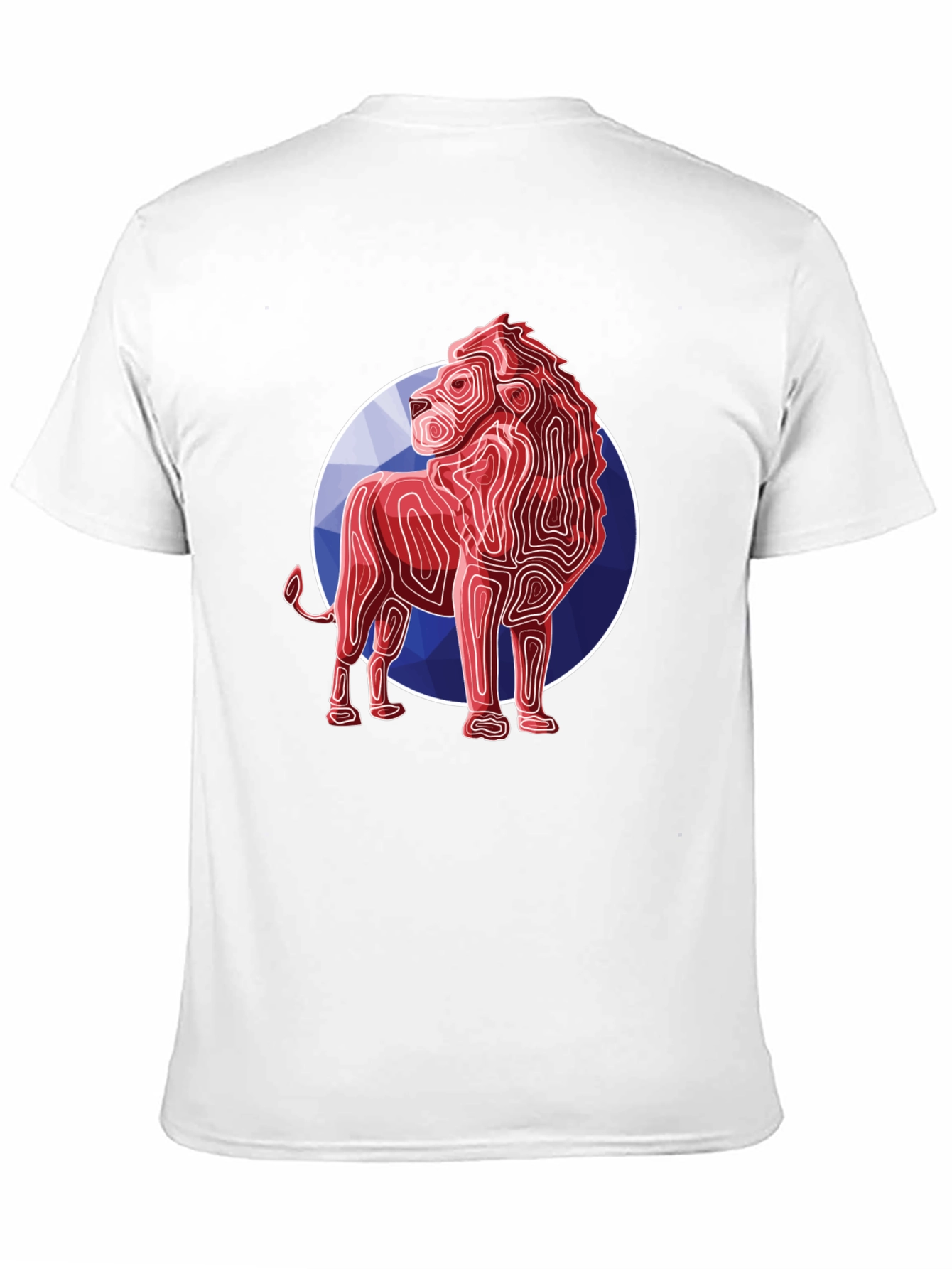 Geometric Lion Graphic Tee - Modern Style