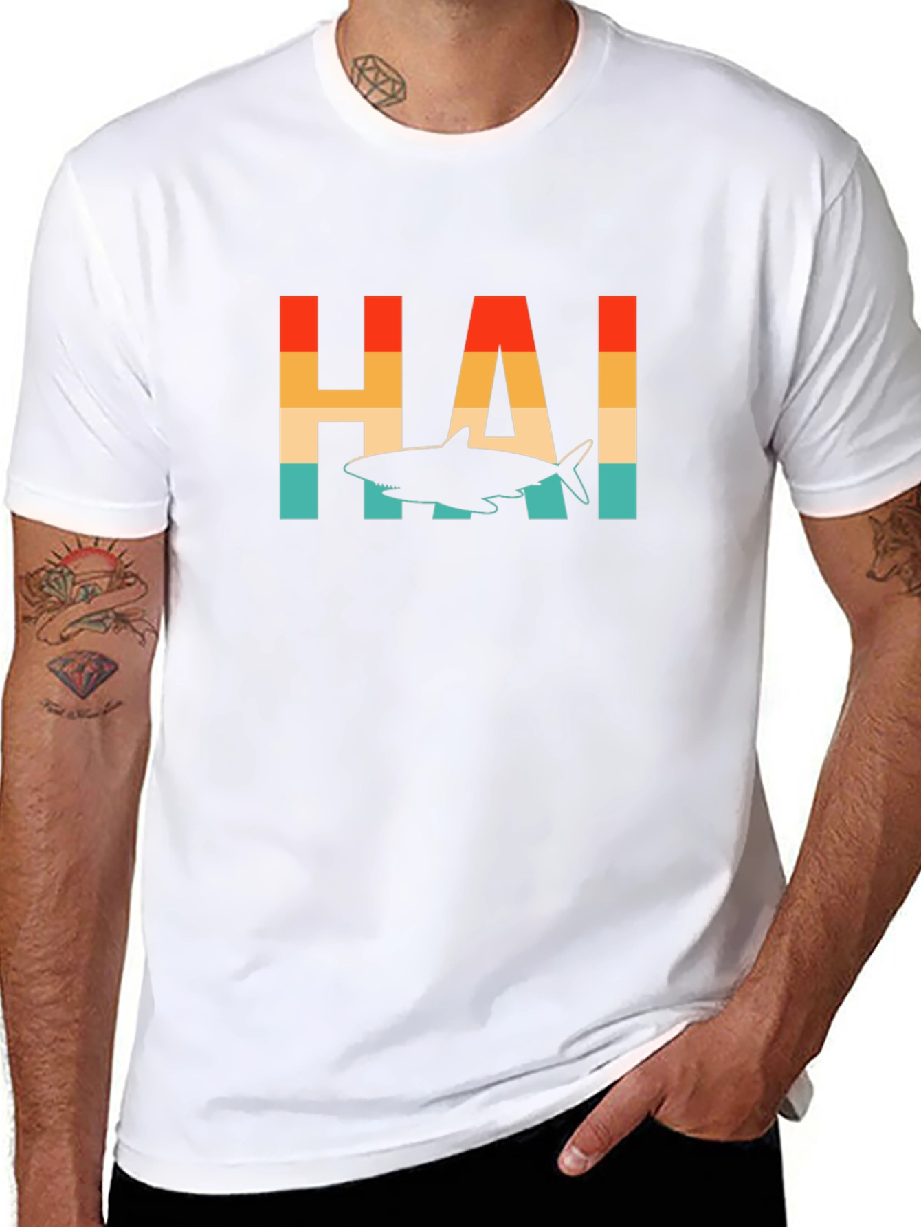 HAI Shark Retro Graphic Tee