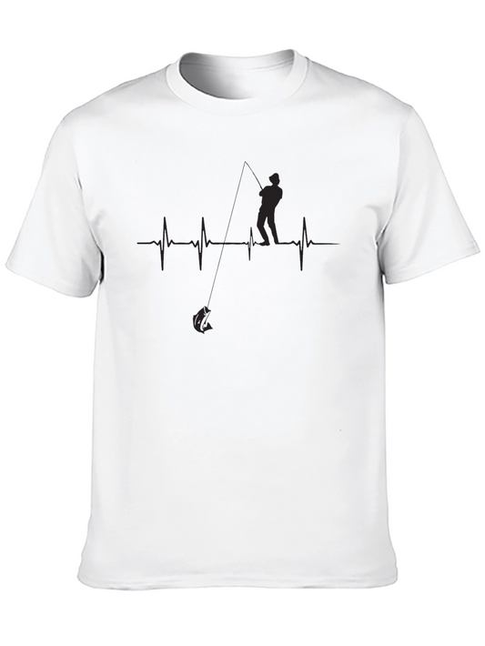 Fishing Heartbeat Graphic Tee - Angler Life