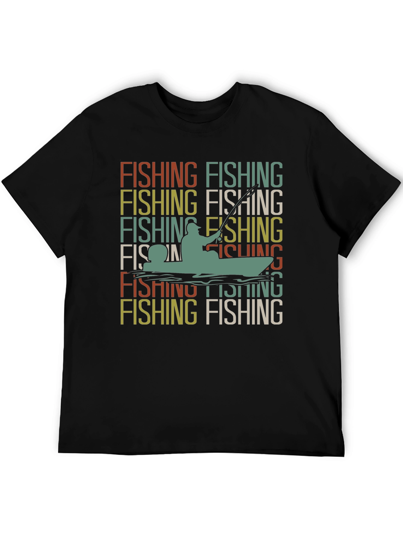 Fishing Retro Graphic T-Shirt