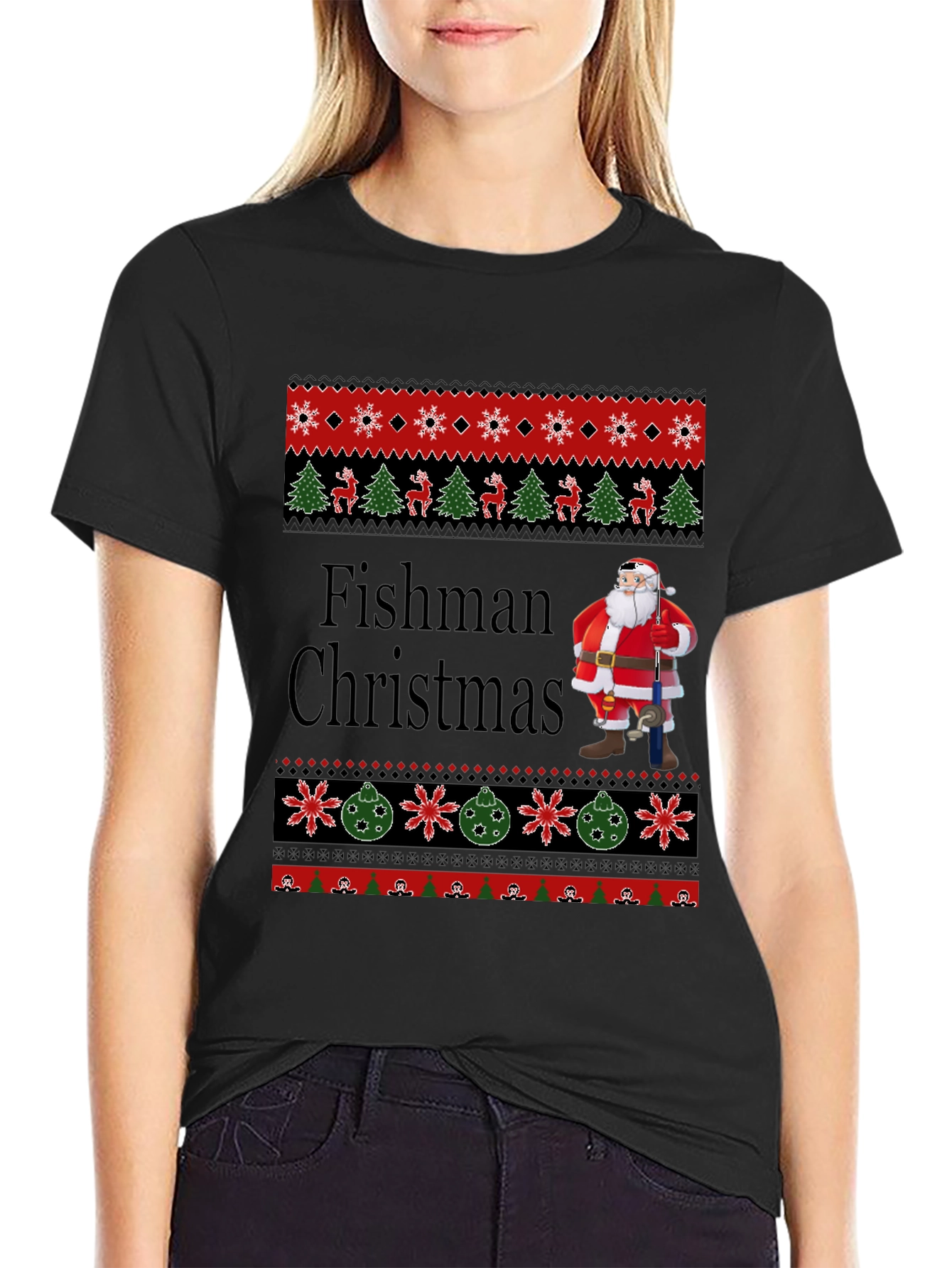 Fishman Christmas Ugly Sweater T-Shirt