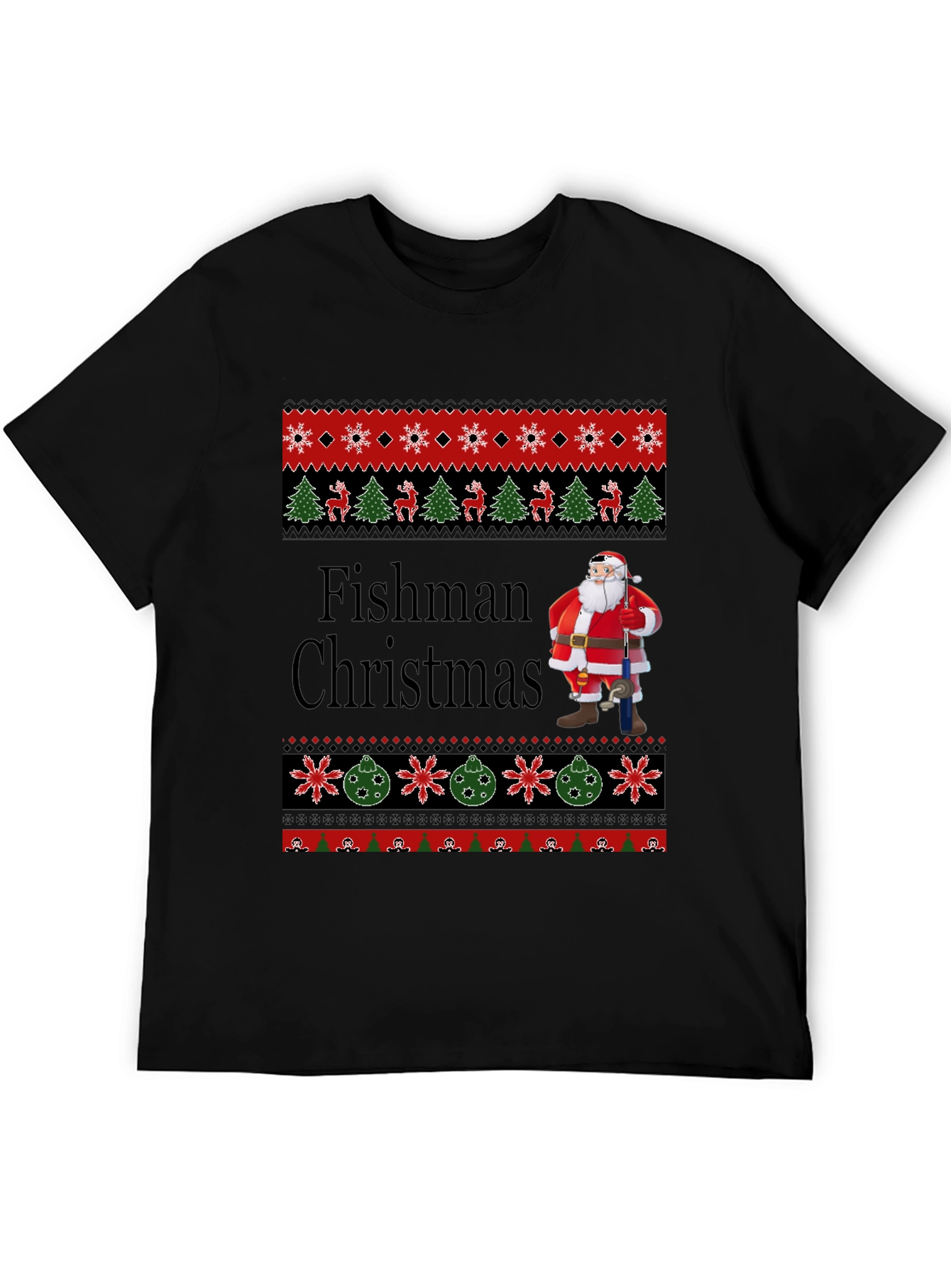 Fishman Christmas Ugly Sweater T-Shirt