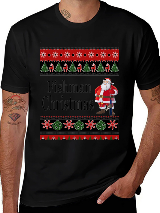 Fishman Christmas Ugly Sweater T-Shirt