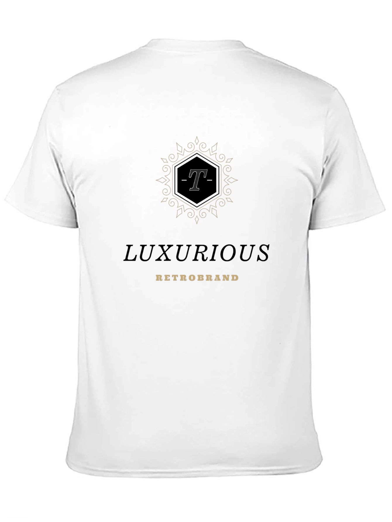 Luxurious Retrobrand Black T-Shirt
