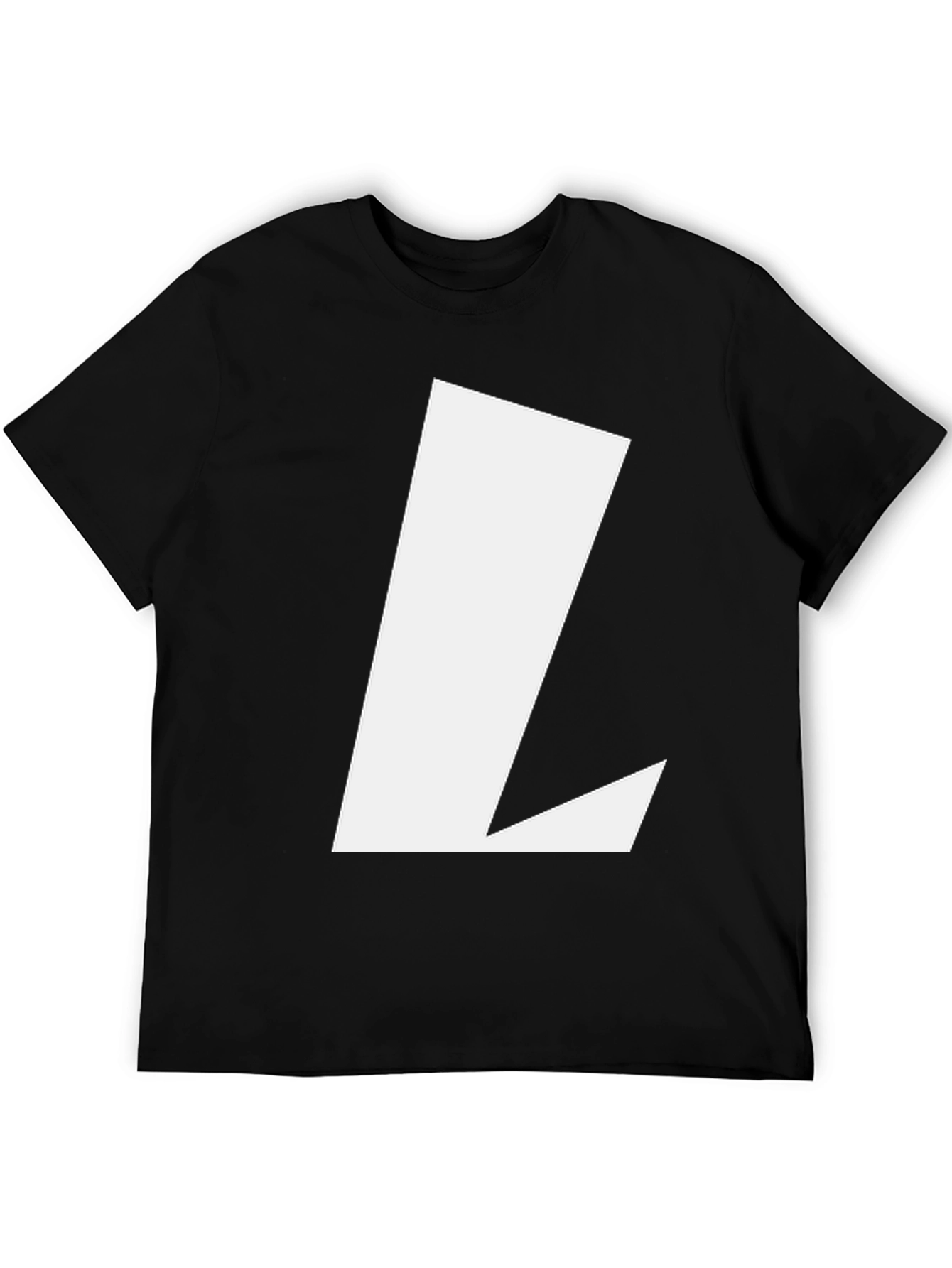 Bold Initial L Black T-Shirt - Casual Style