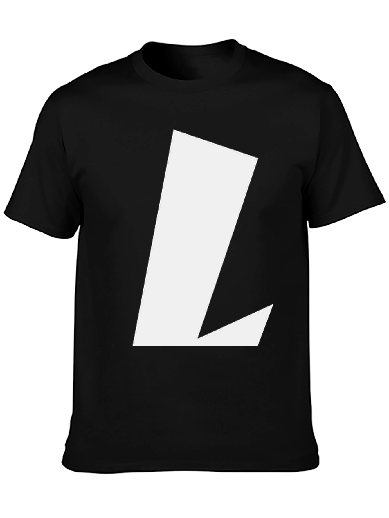 Bold Initial L Black T-Shirt - Casual Style
