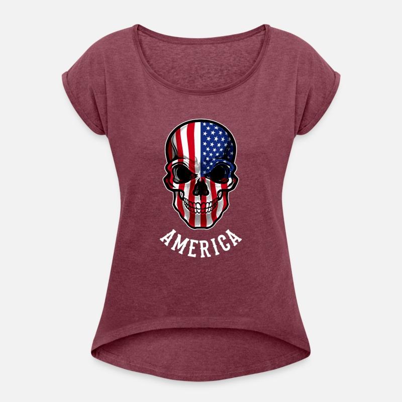 USA Flag Skull United States Patriotic America