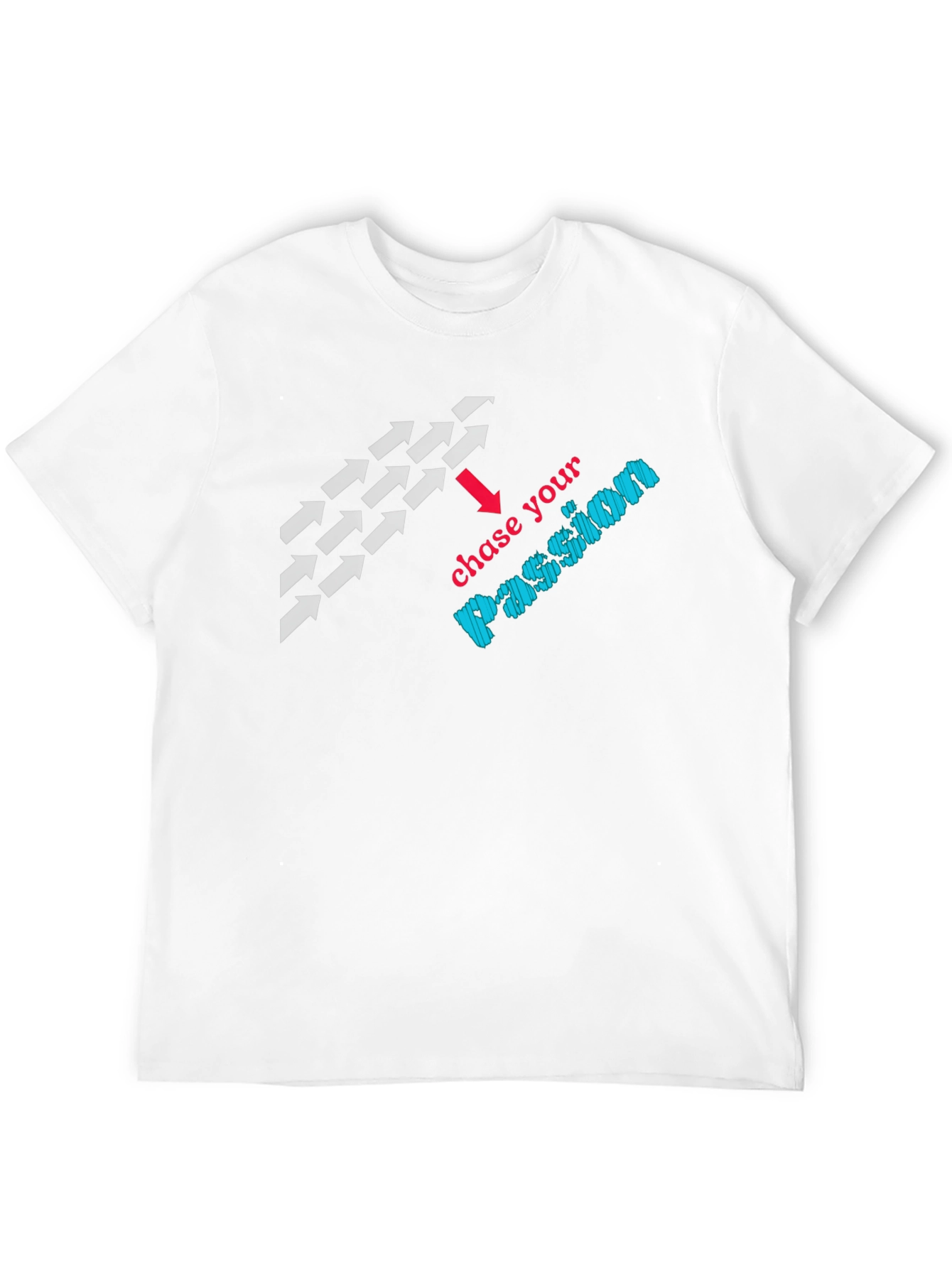 Chase Your Passion Graphic Black T-Shirt