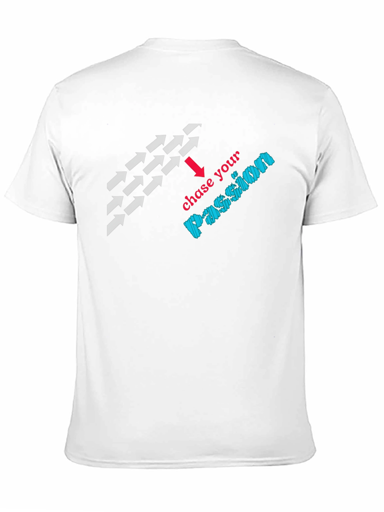 Chase Your Passion Graphic Black T-Shirt