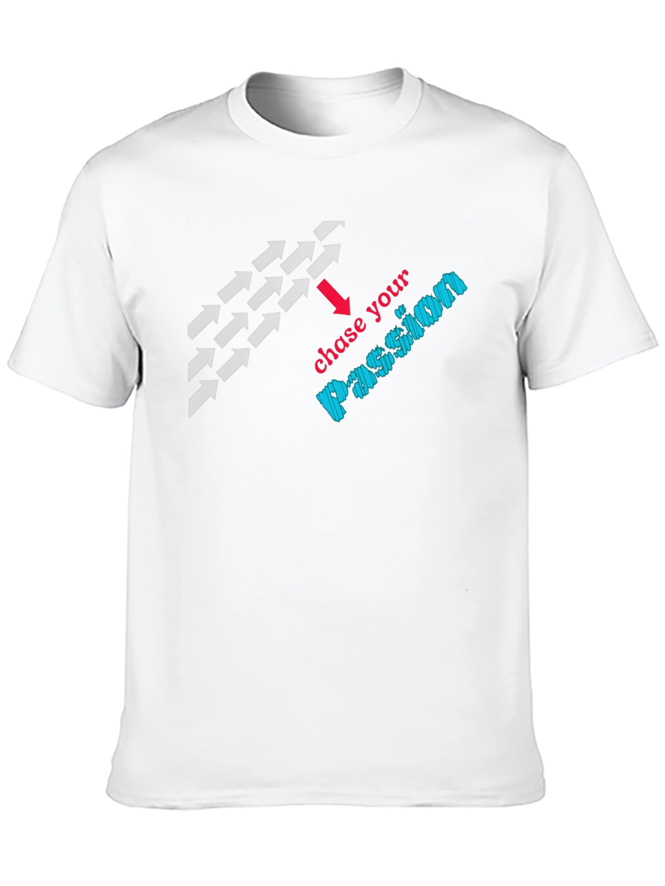 Chase Your Passion Graphic Black T-Shirt