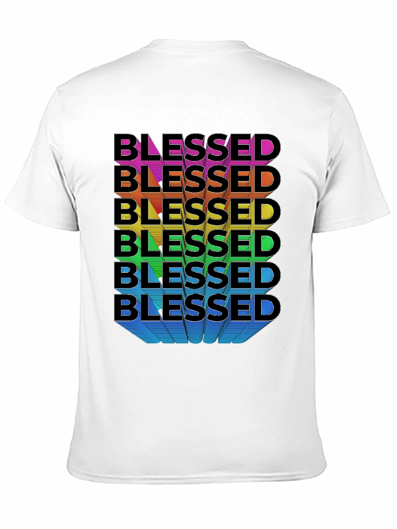 Blessed Rainbow Graphic T-Shirt