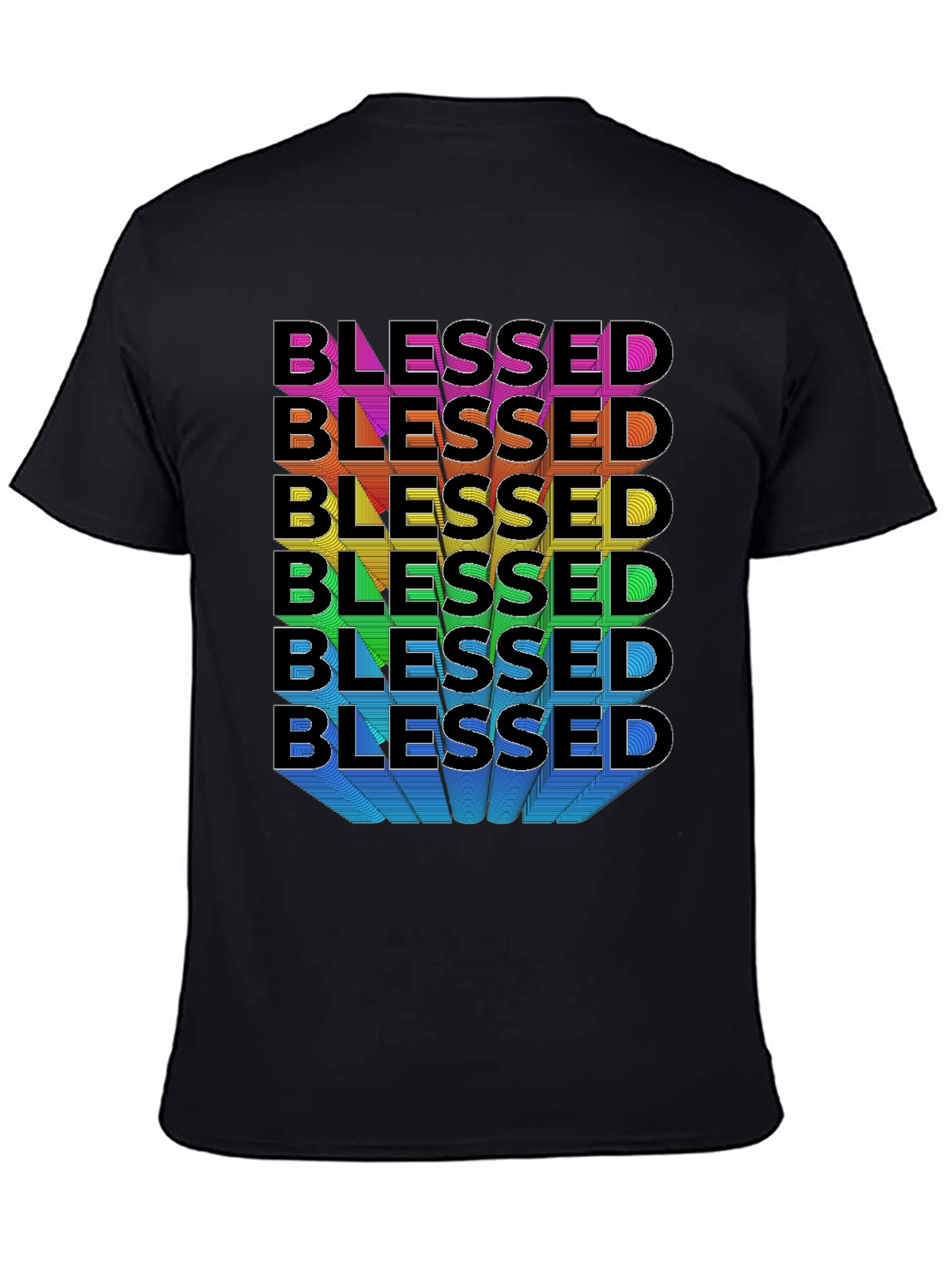 Blessed Rainbow Graphic T-Shirt