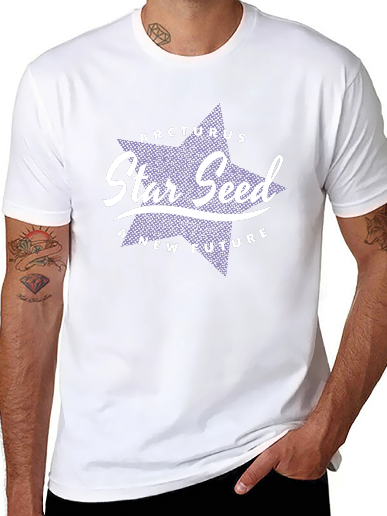 Arcturus Star Seed Black Graphic T-Shirt