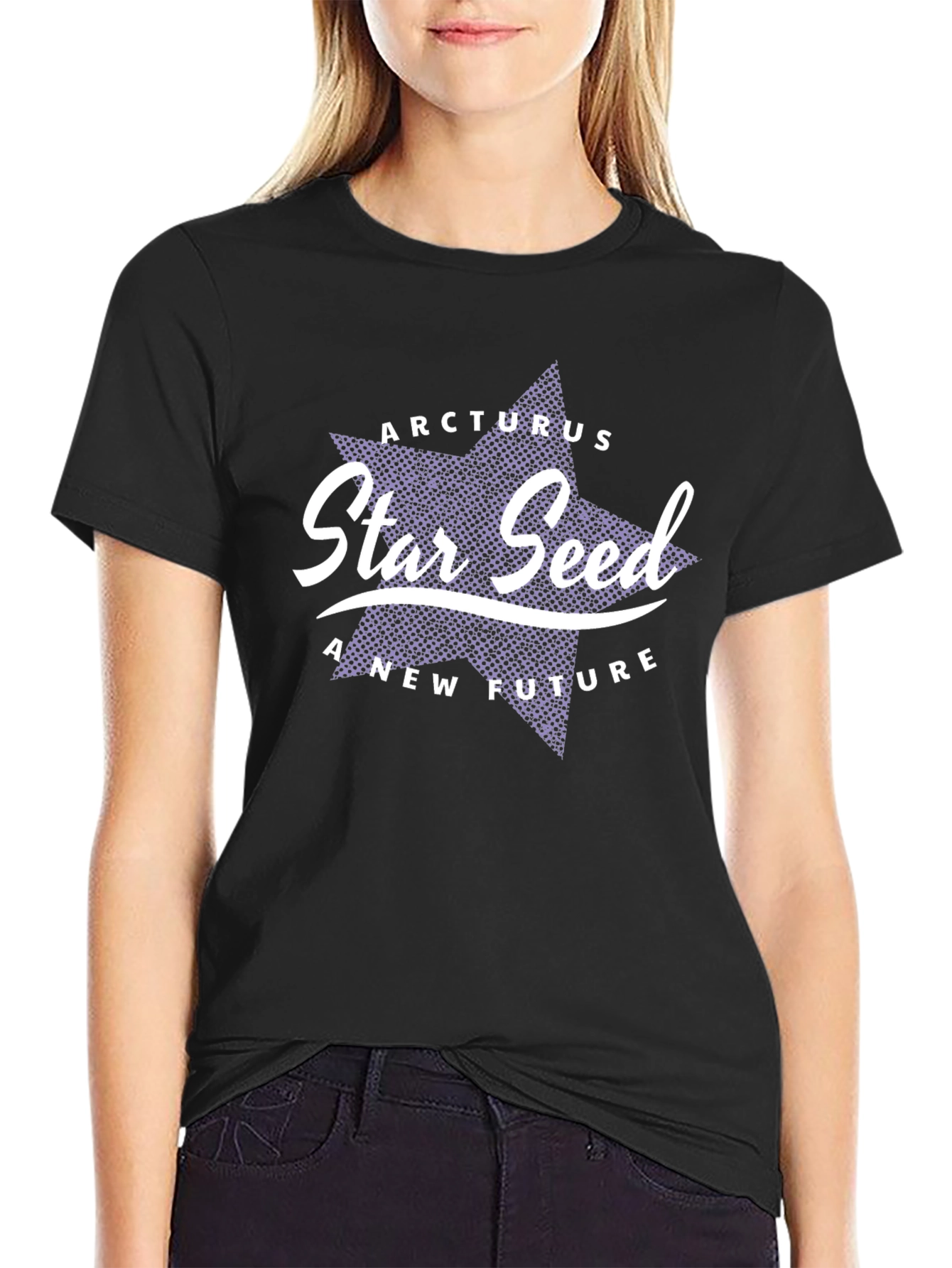 Arcturus Star Seed Black Graphic T-Shirt