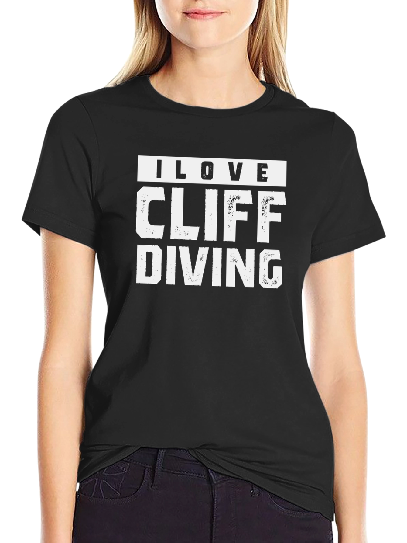I Love Cliff Diving Graphic T-Shirt