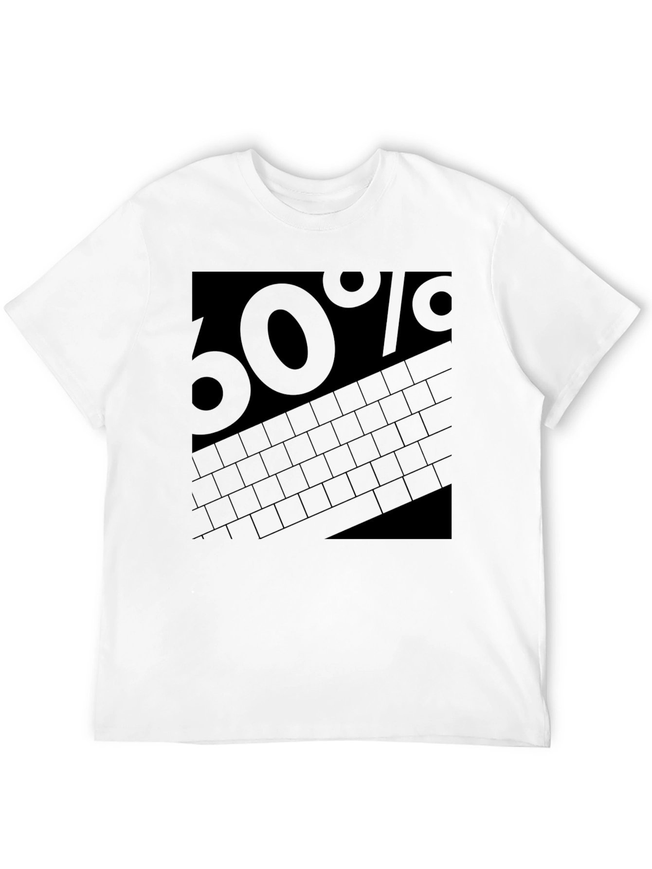 Mens Black 60% Graphic T-Shirt