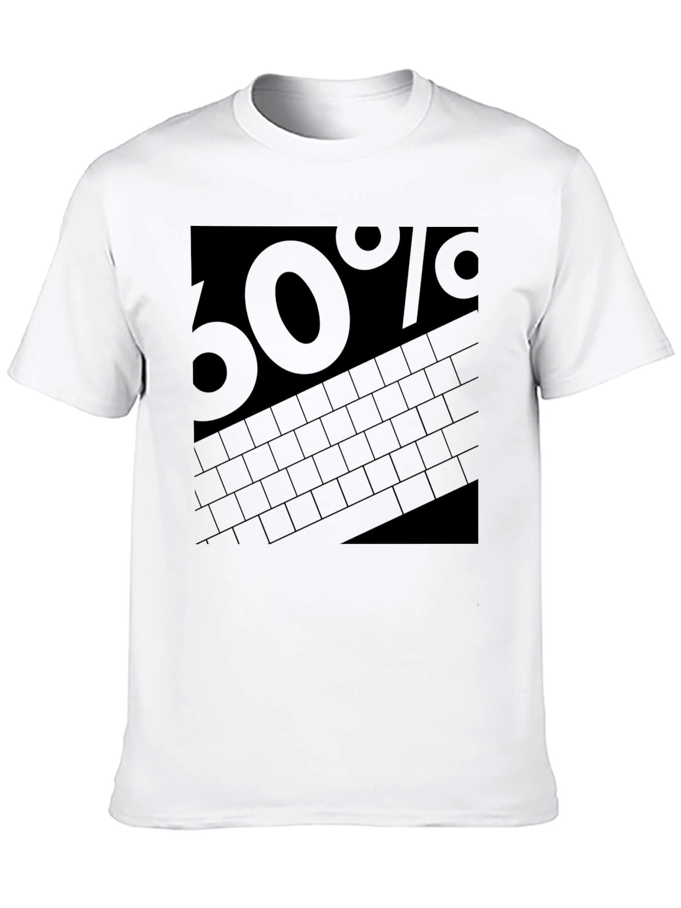 Mens Black 60% Graphic T-Shirt