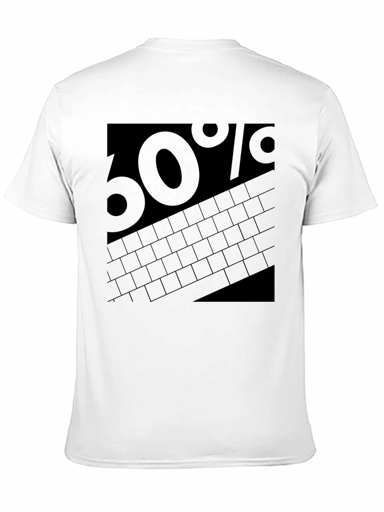 Mens Black 60% Graphic T-Shirt