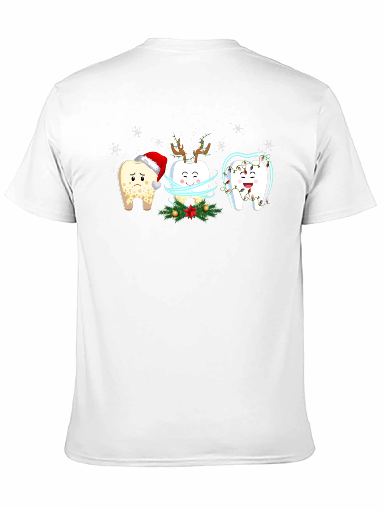 Festive Tooth Graphic T-Shirt - Dental Holiday Cheer!