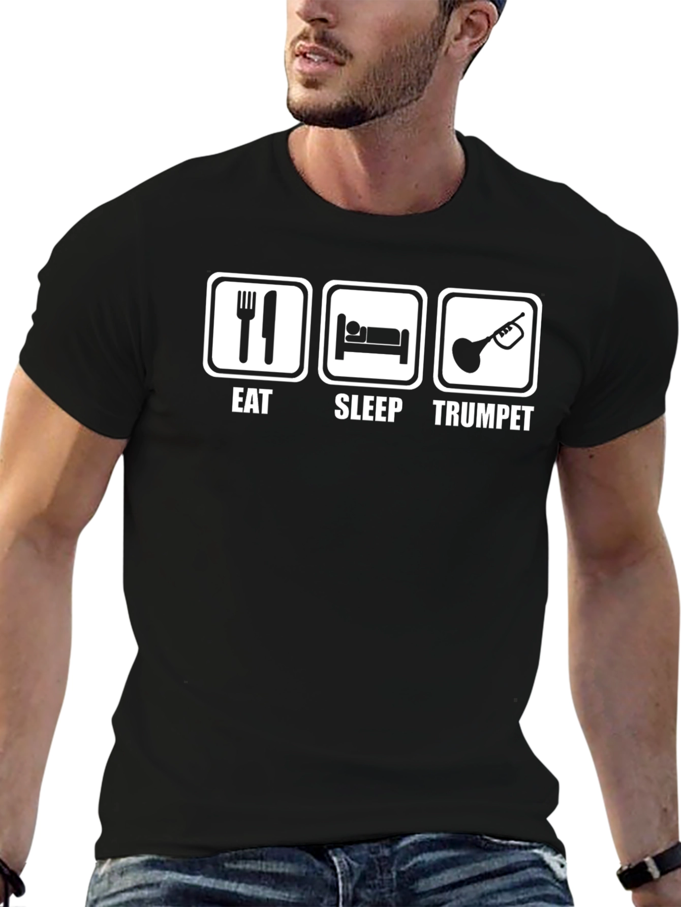 Eat Sleep Trumpet T-Shirt | Musician Gift