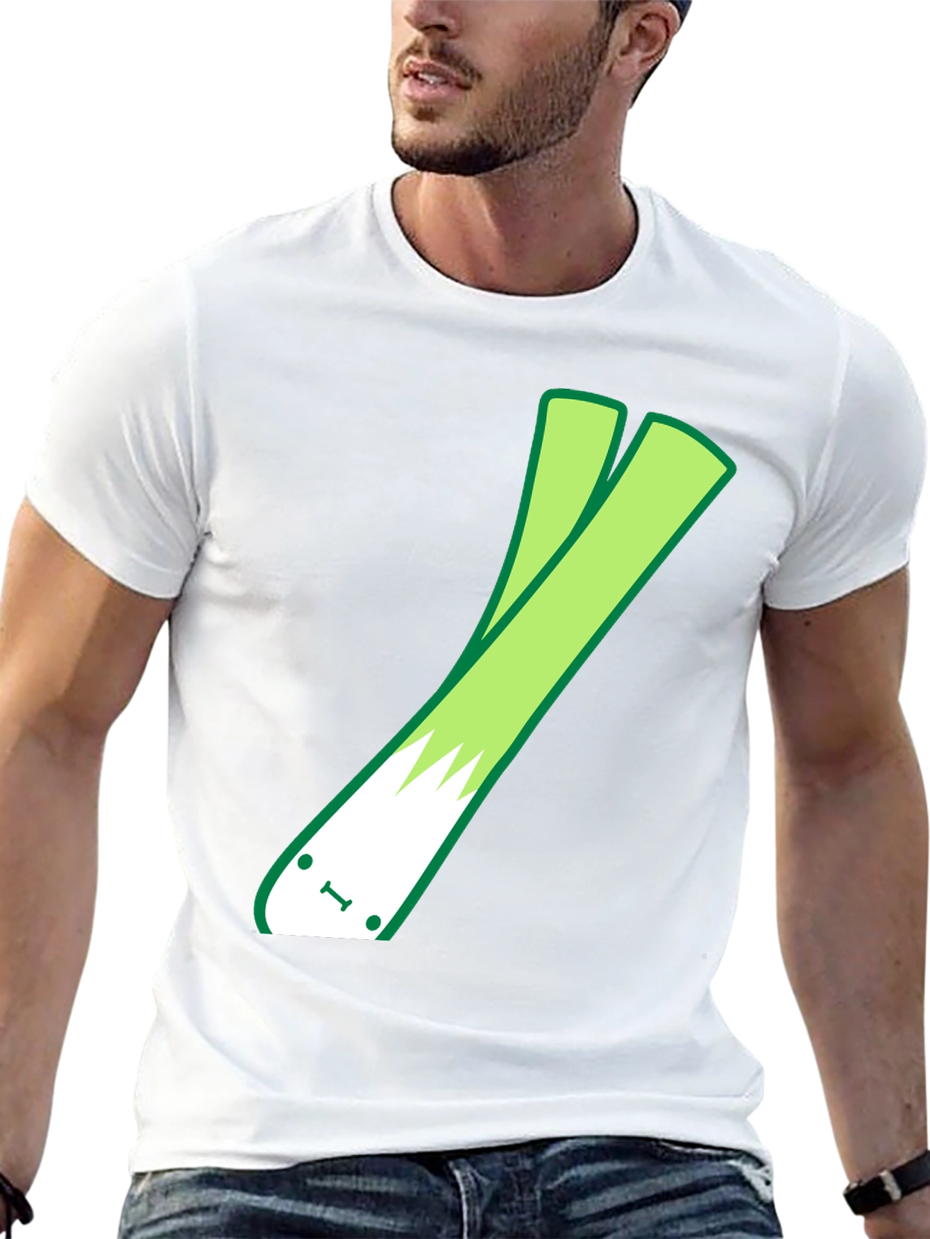 Funny Leek Graphic T-Shirt - Unisex Cotton Tee