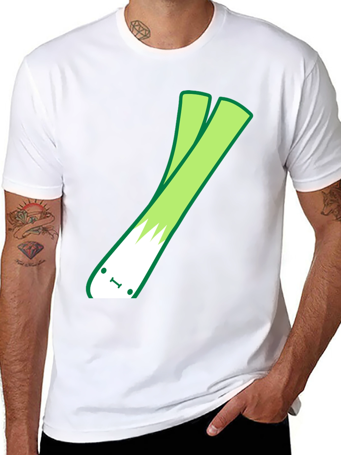 Funny Leek Graphic T-Shirt - Unisex Cotton Tee