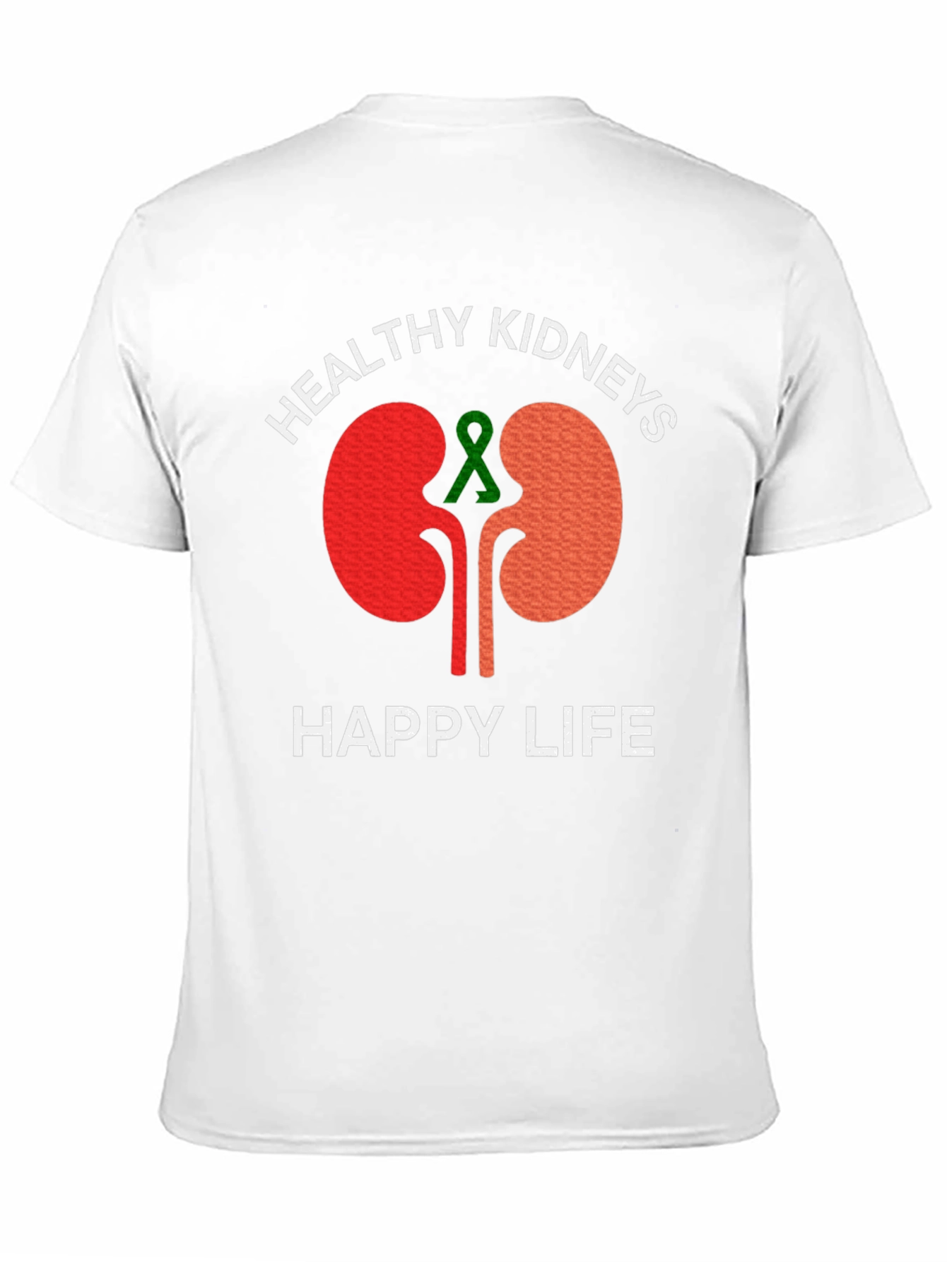 Healthy Kidneys Happy Life Black T-Shirt
