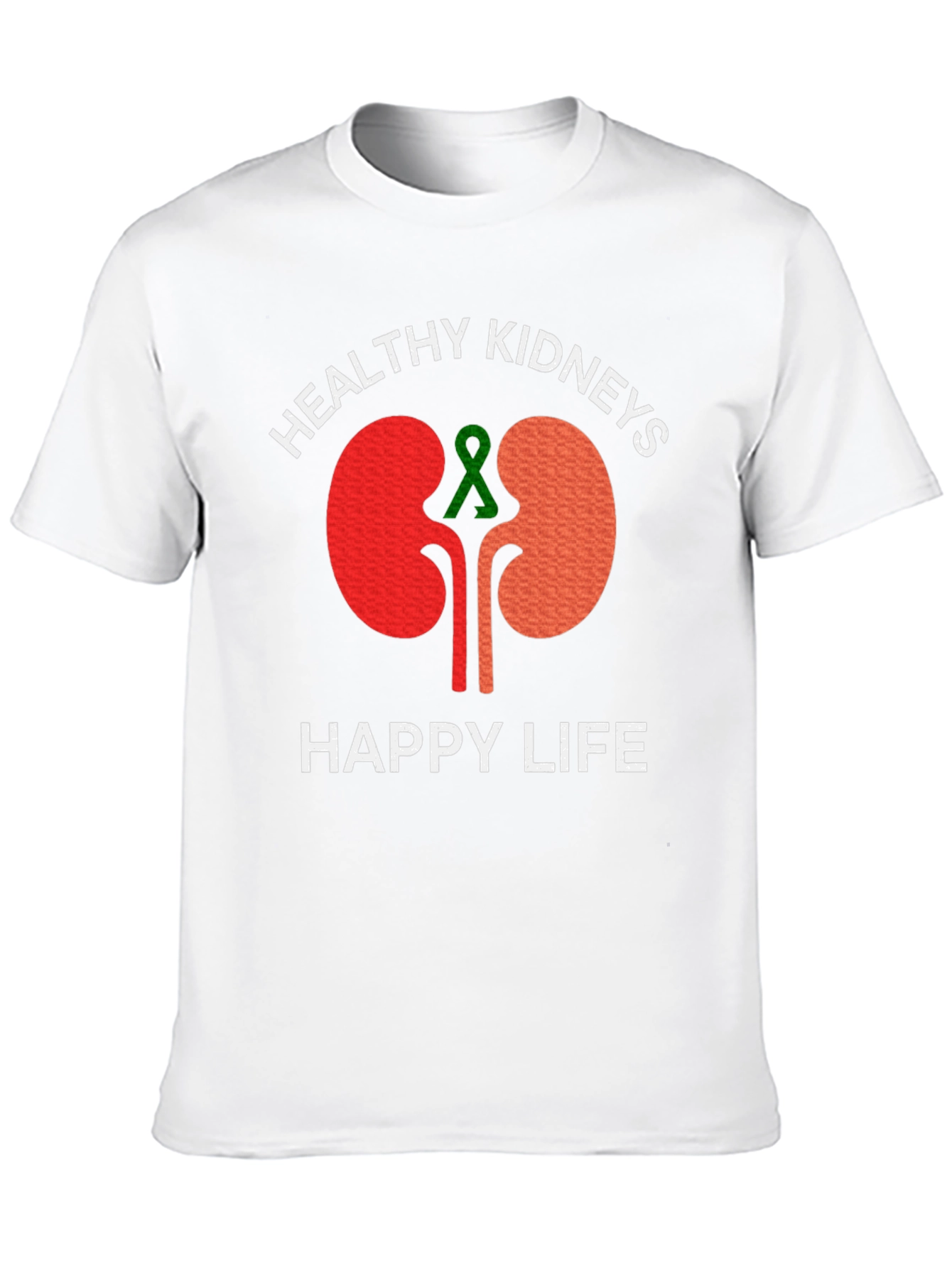 Healthy Kidneys Happy Life Black T-Shirt
