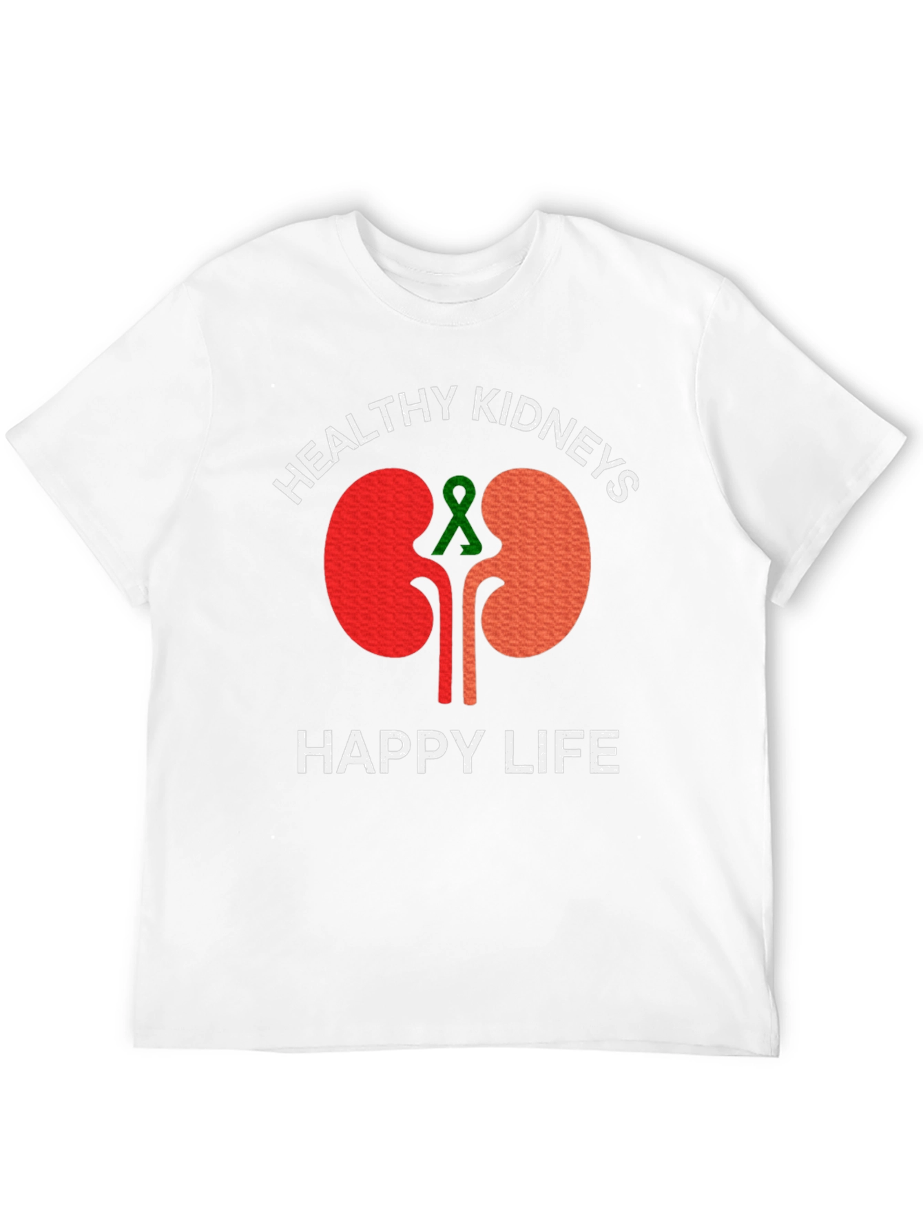 Healthy Kidneys Happy Life Black T-Shirt