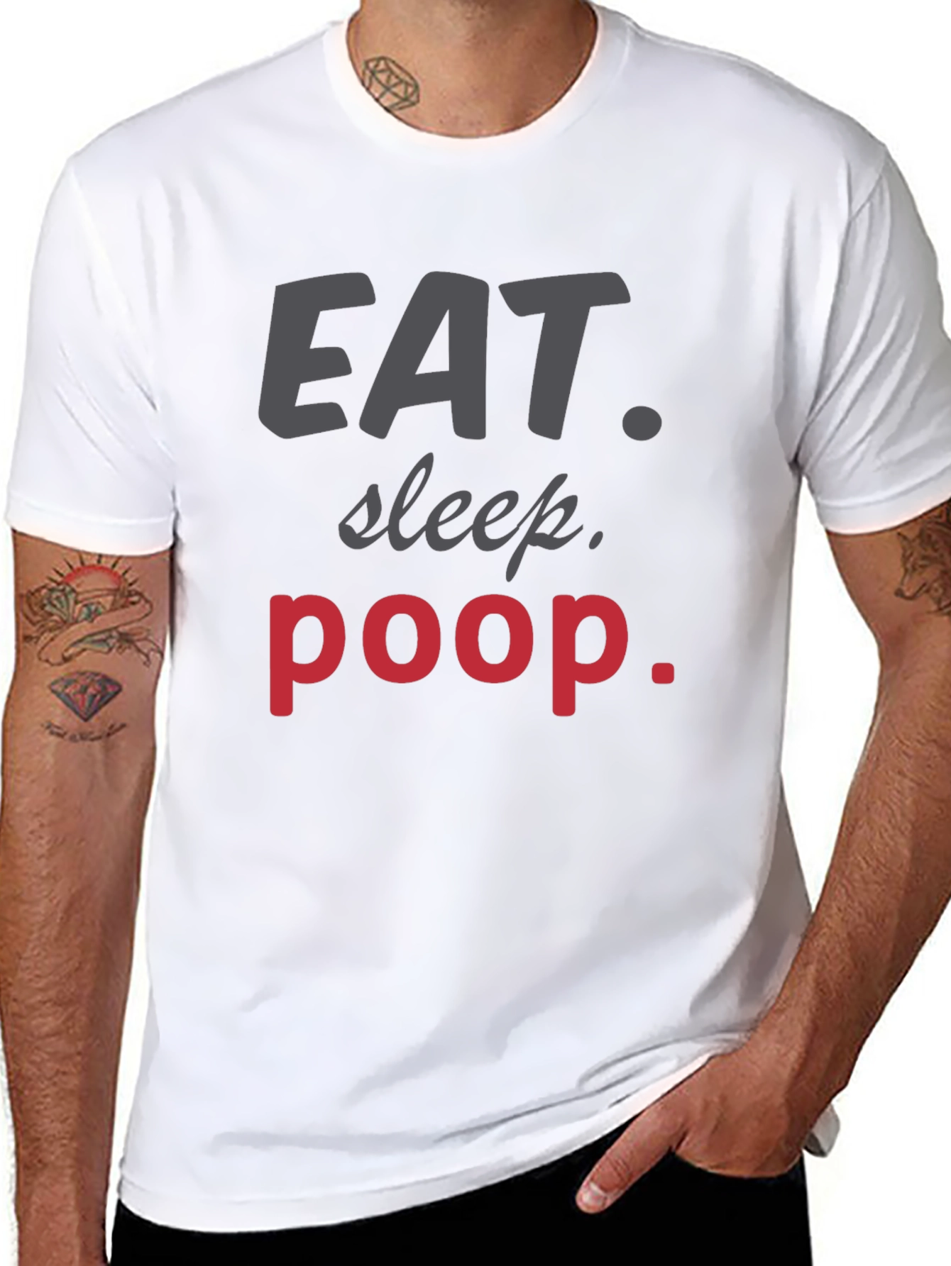 Eat Sleep Poop T-Shirt Funny Humor Tee