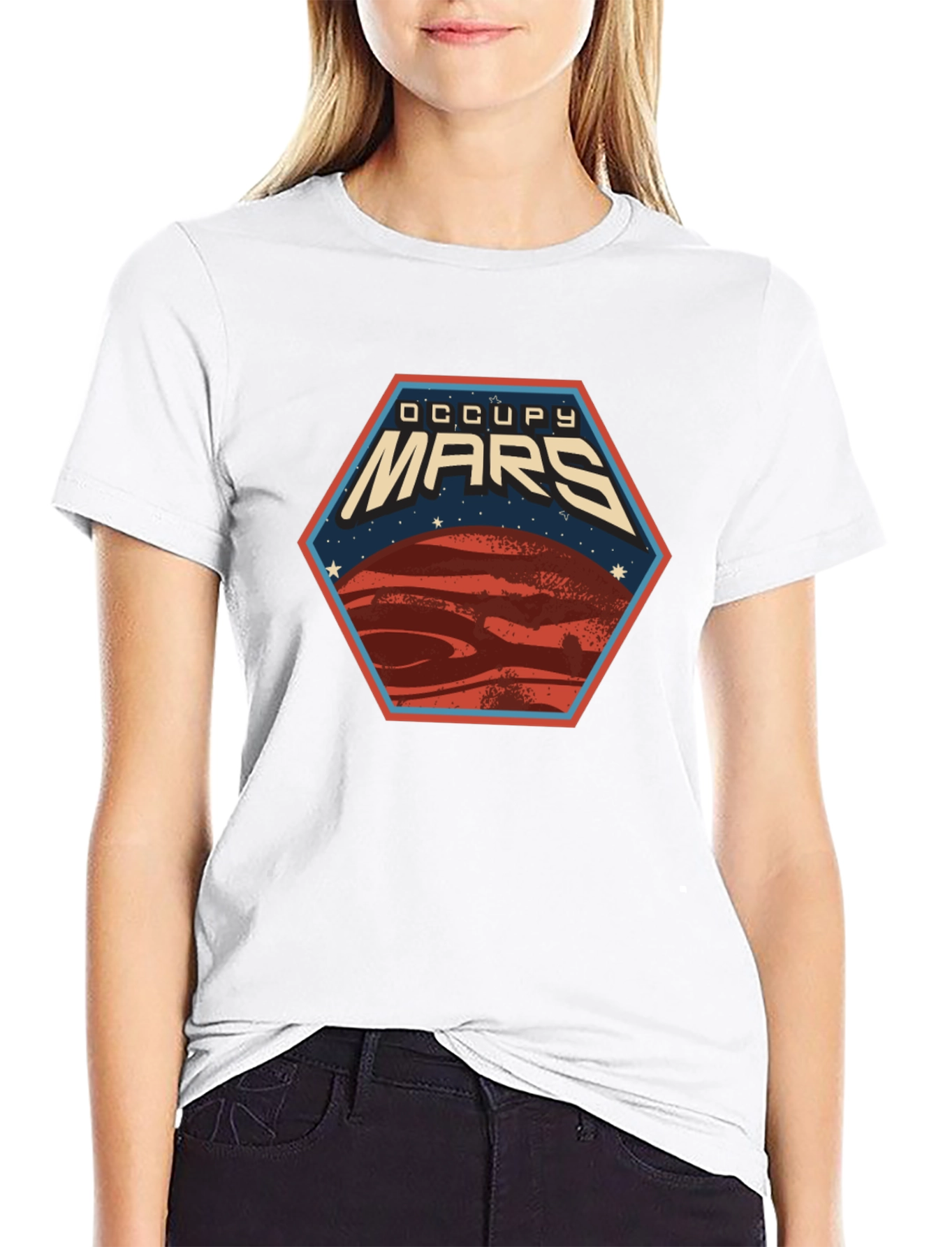 Occupy Mars Graphic Tee - Space Exploration T-Shirt
