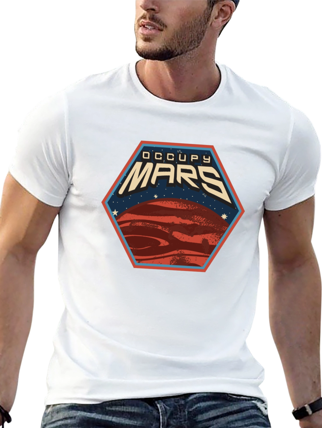 Occupy Mars Graphic Tee - Space Exploration T-Shirt