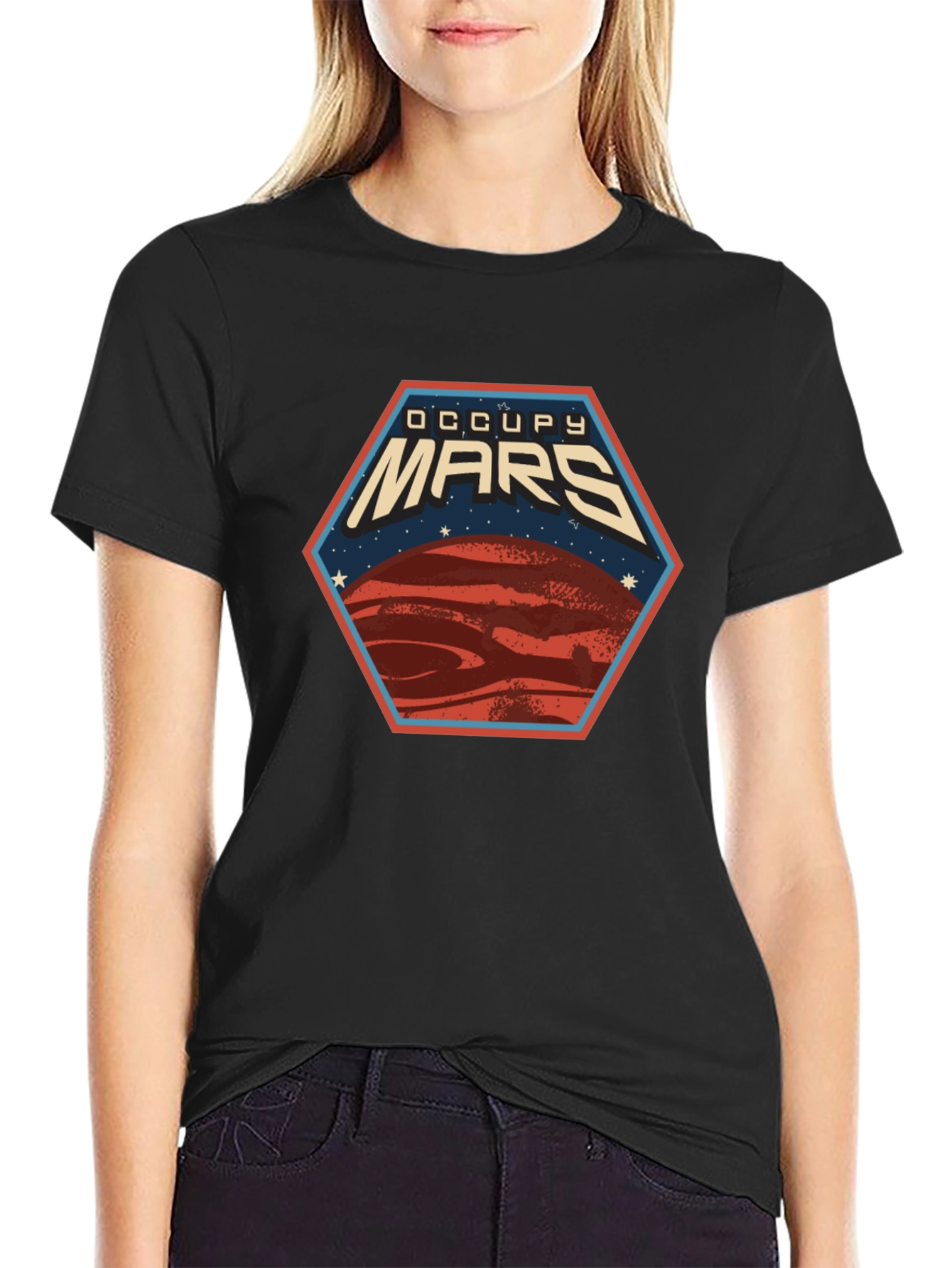 Occupy Mars Graphic Tee - Space Exploration T-Shirt