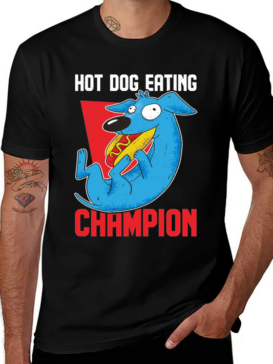 Hot Dog Eating Champion T-Shirt - Fun Graphic Tee