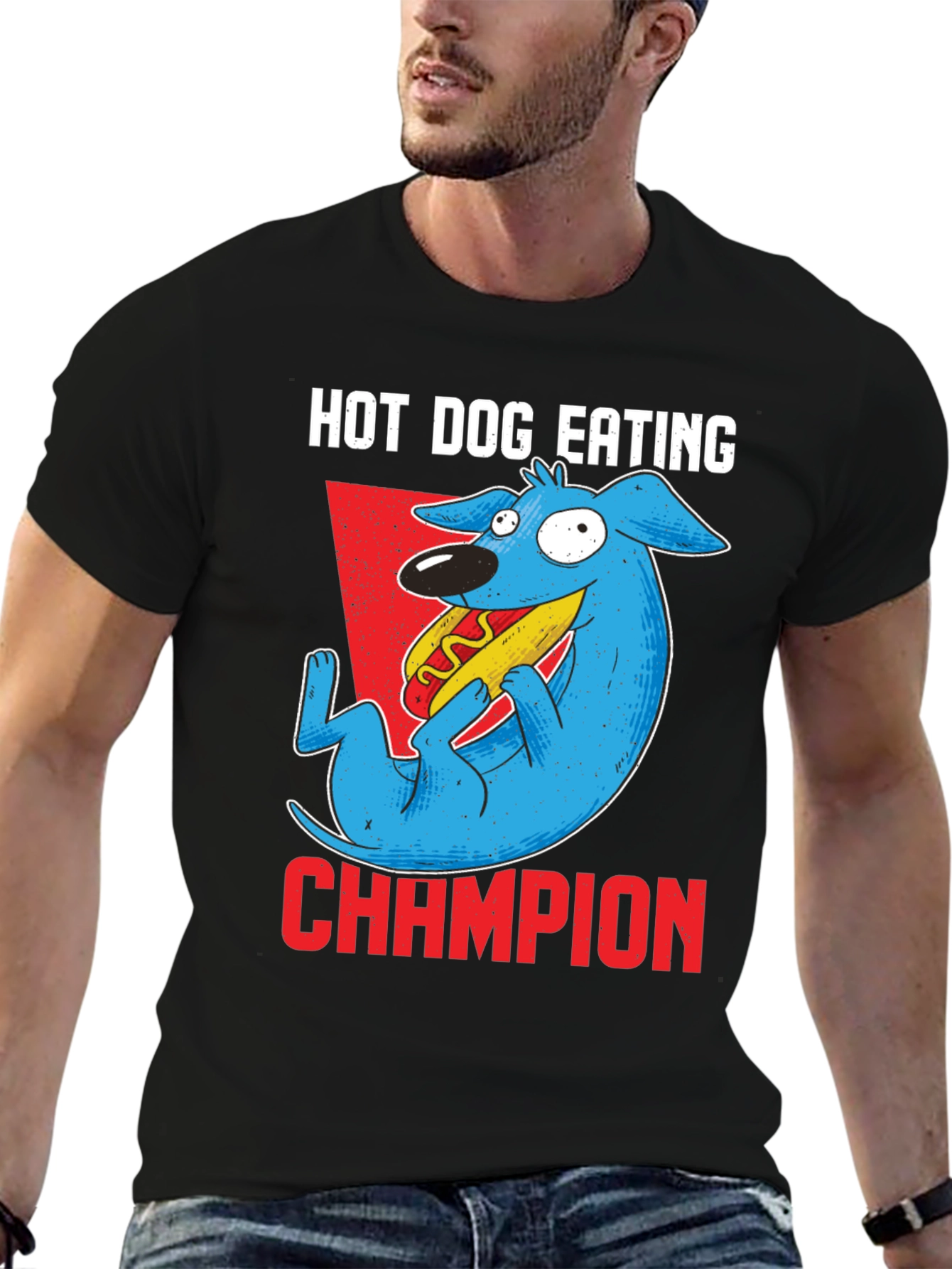 Hot Dog Eating Champion T-Shirt - Fun Graphic Tee