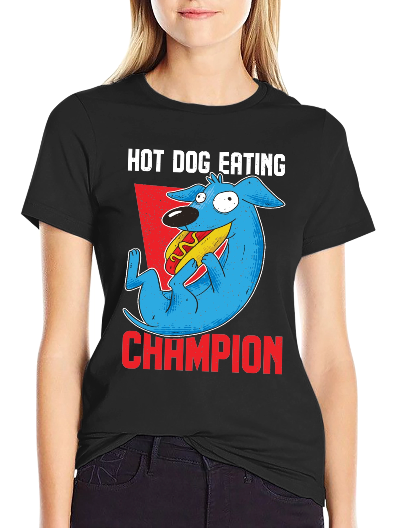 Hot Dog Eating Champion T-Shirt - Fun Graphic Tee