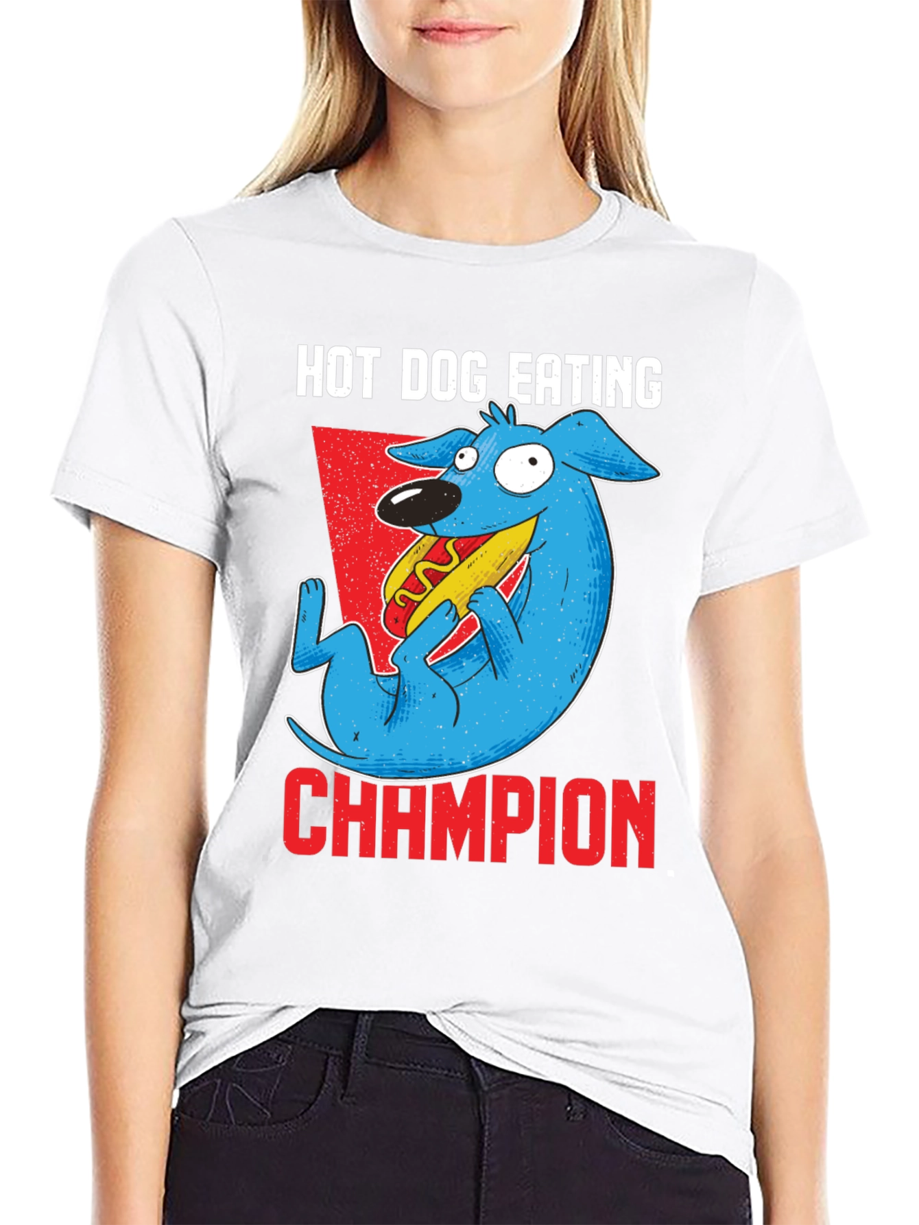 Hot Dog Eating Champion T-Shirt - Fun Graphic Tee