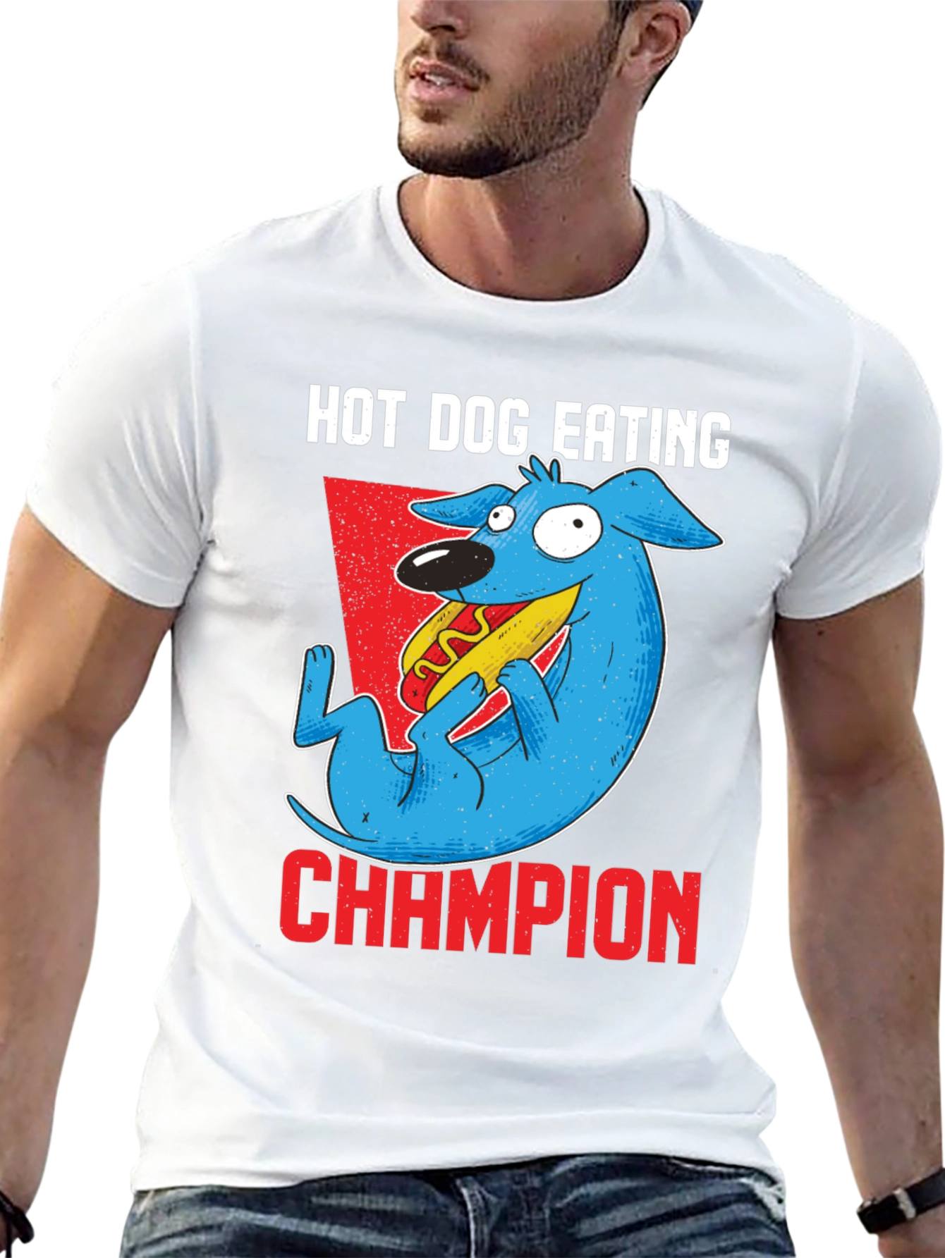 Hot Dog Eating Champion T-Shirt - Fun Graphic Tee