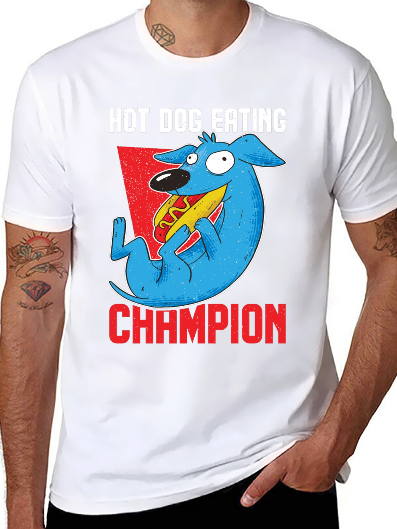 Hot Dog Eating Champion T-Shirt - Fun Graphic Tee