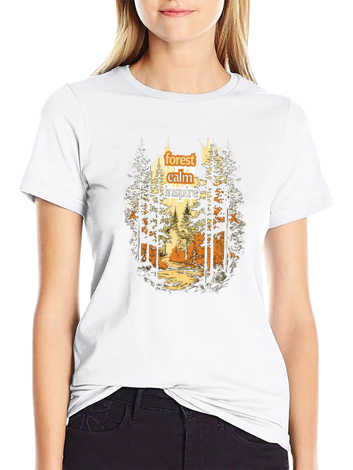 Nature Forest Calm Inspire Graphic T-Shirt
